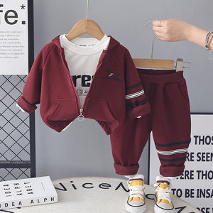 Ensemble de baseball pour bébé garçon, 3 pièces, nouveau style décontracté, dessin animé, vêtements d'automne et de printemps - Product Image 3