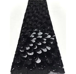 035 2026 Tissu de <span class=keywords><strong>dentelle</strong></span> nigériane française artisanale de haute qualité, <span class=keywords><strong>dentelle</strong></span> à sequins et strass pour femmes, vente en gros - Product Image 4