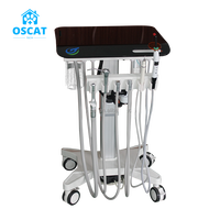OSCAT Unité Dentaire Vétérinaire Portable, Équipement Vétérinaire Complet avec Pièce à Main pour Soins Bucco-Dentaires des Animaux de Compagnie, Outil de Clinique