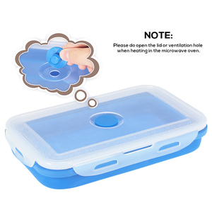 Conteneurs de stockage alimentaire pliables en gros personnalisés, boîte à lunch pliable en silicone de qualité alimentaire - Product Image 5