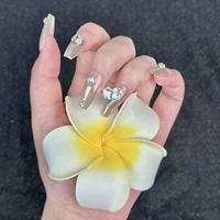 Fabricant de faux ongles en cristal doré champagne en forme de cœur, design personnalisé, petit MOQ, prix d'usine, livraison rapide