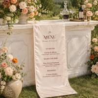 Nappe personnalisée pour menu et carte des vins, chemins de table de mariage, décoration pour mariage, fournitures et décorations de fête