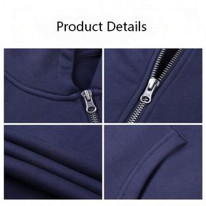 เสื้อฮู้ดซิปผ้าฝ้ายแท้พิมพ์โลโก้ตามสั่งสำหรับงานโปรโมทแบรนด์ - Product Image 6