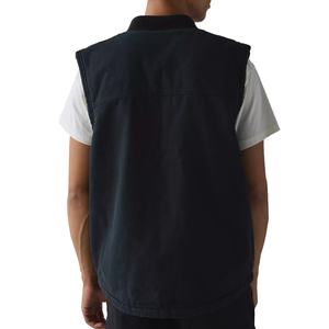 เสื้อกั๊กผู้ชายสไตล์เดนิมสีกรมท่าสุดเทรนดี้ พร้อมกระเป๋าซิปใช้งานได้จริง  รับสกรีนโลโก้ กระเป๋าใช้งานได้จริงสำหรับฤดูหนาว เสื้อโค้ทผู้ชาย - Product Image 2