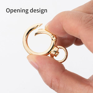 PD224 Custom Round <strong>Clasp</strong> Spring <strong>Clasp</strong> Rotating <strong>Ring</strong> Pinhole O-<strong>ring</strong> <strong>Clasp</strong> Clip Keychain For Bag Wallet Keychain DIY Accessories - Product Image 4