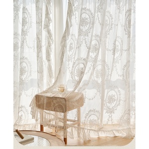 <span class=keywords><strong>Tende</strong></span> pizzo bianco cina fornisce bianco puro Voile Jacquard <span class=keywords><strong>tende</strong></span> di pizzo per il soggiorno <span class=keywords><strong>camera</strong></span> da letto - Product Image 6