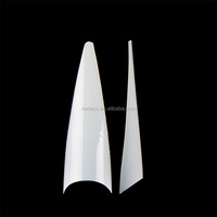 240 pièces faux ongles conseils demi-couverture gel souple XXL Stiletto transparent ongles conseils boîte étiquette privée personnalisée