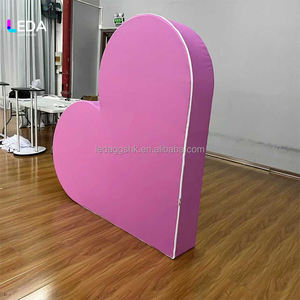 LEDA Nuevo Soporte de Fondo para Eventos, Bodas y Revistas con Forma de Corazón, Marco de Aleación de Aluminio y Cubierta de Tela - Product Image 4