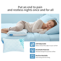 Bantal Busa Memori Modern YUE RISE, Dapat Disesuaikan, Pendingin, untuk Tidur Menyamping/Telentang/Tengkurap, Sarung Dapat Dilepas dan Dicuci