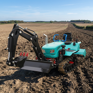 Approvisionnement usine : Tracteur chenillé compact en caoutchouc pour motoculteur rotatif et godet d'excavatrice - Product Image 1