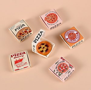 Scatola per <span class=keywords><strong>Pizza</strong></span> <span class=keywords><strong>in</strong></span> Resina Simulata, Accessori per Casa delle Bambole 1:12, Mini Ornamenti da Cucina, Miniature e Ciondoli - Product Image 2