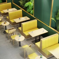 Ensembles de salle à manger modernes en bois massif pour restaurants, canapés, tables et chaises pour bars, cafés et hôtels