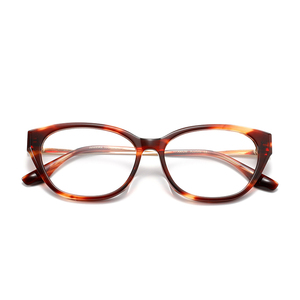 Gafas de vista Cat Eye con montura completa, color tortuga sólido, anti luz azul, para mujeres adultas, con corrección de visión. - Product Image 6
