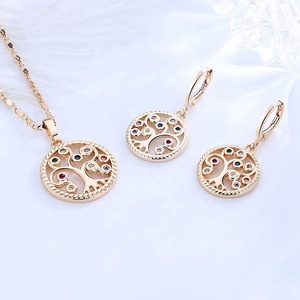 ต่างหูชุดเซ็ตประดับเพชรเซอร์โคเนียชุบทอง 18K ราคาถูกสำหรับผู้หญิง - Product Image 3