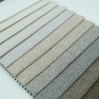 Tissu d'ameublement à bas prix 100 % polyester, fil teint extra large, respirant, résistant à l'eau, aspect lin