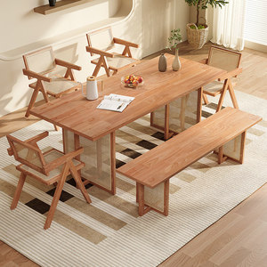 Sedia da Pranzo in <span class=keywords><strong>Legno</strong></span> e Rattan per Casa e Ristorante, Prezzo all'Ingrosso, Alta Qualità, Vendita Calda - Product Image 4