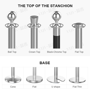 Coda di folla Q Up Stand sistema di controllo del traffico palo in velluto corda attorcigliata stancheggio - Product Image 4