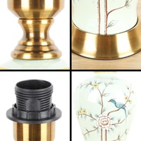 Enfants comme jaune anime de bande dessinée en céramique table vase oiseaux design lampes de bureau