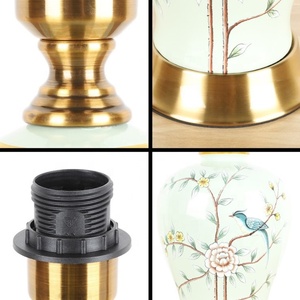 Enfants comme jaune anime de bande dessinée en céramique table vase oiseaux design lampes de bureau - Product Image 6