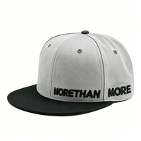 Topi Snapback Bordir Katun 6 Panel OEM, Topi Baseball Hip Hop Warna Solid Logo Kustom