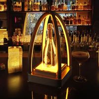 Porte-vin lumineux LED barre de Base présentoir discothèque KTV support de vin en forme spéciale bouteille Glorifier