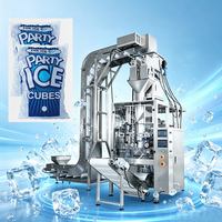 Machine d'emballage automatique de glaçons granulaires à grande vitesse de qualité commerciale, avec unité de scellage anti-fuite pour glaçons solides verticaux