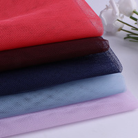 Tissu en maille de dentelle 100 % polyester ultra-fin 20D rose respirant 20 g/m² pour entoilage ou emballage floral, tissu en tulle doux comme de la soie