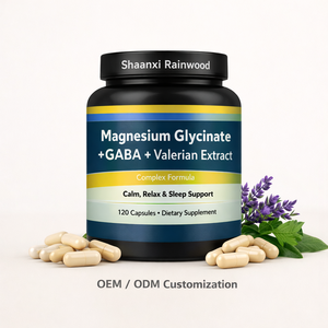 Rainwood Magnésium Blycinate avec GABA et Racine <span class=keywords><strong>de</strong></span> Valériane en Capsules – Complément Alimentaire pour Apaiser l'Humeur et Favoriser le Sommeil - Product Image 1