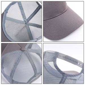 Casquette de baseball 5 panneaux en coton pur et maille respirante pour le sport, nouvelle mode été 2024 - Product Image 3