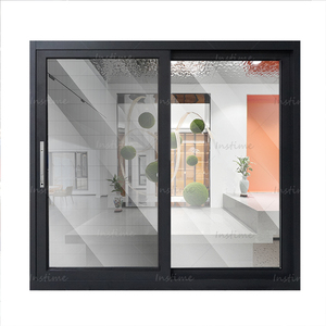 Insttime Vidros Duplos Vidro Enorme Janela De Alumínio Deslizante Três Trilhas <span class=keywords><strong>Mosquito</strong></span> <span class=keywords><strong>Net</strong></span> Hurricane Impact For House - Product Image 1