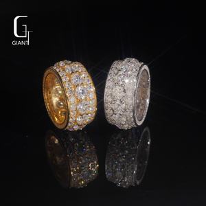 Anillos de Moissanita de Plata de Ley 925 con Corte Brillante Redondo de Alta Calidad, Joyería Personalizada VVS para Mujer, Pasa la Prueba del Diamante con Certificado GRA - Product Image 3