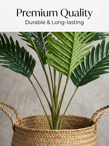 2 Palmeras Artificiales Realistas con Hojas Verdes Exuberantes, Sin Mantenimiento, para Decoración Interior/Exterior - Product Image 5