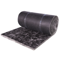Rouleaux de laine de verre à résistance thermique ASTM C653, 24 kg/m³, 40 mm, isolation en laine de verre pour climatiseur avec tissu noir