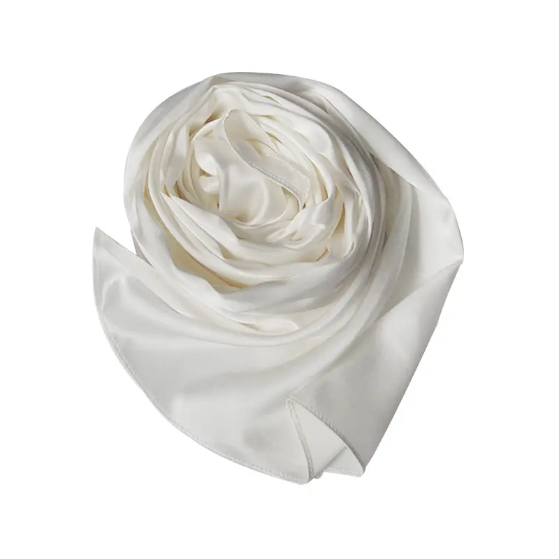 Lenço de seda cetim 100% seda liso branco personalizado para pintura