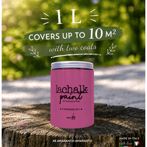 48 AMARANTH 1lt LaChalk the evolution of <b>chalk</b> paint Where <b>chalk</b> meets resin: Hybrid <b>Chalk</b> Resin Paint made in Italy - Product Image 2