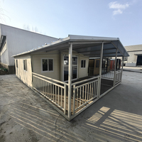Villa préfabriquée moderne de luxe en aluminium 2026, maison pliable extensible en acier et panneaux sandwich