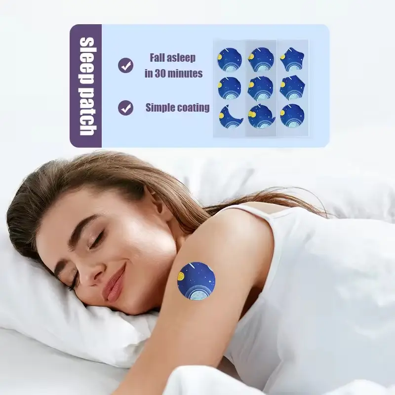 Yicareカスタムストレスリリーフ天然成分は、安らかな睡眠ステッカーパッチ、メラトニンスリープパッチ、睡眠補助パッチを促進します