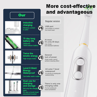 Brosse à dents électrique rotative pour adultes, tête ronde rotative, étanche IPX8, charge inductive, 70 jours d'autonomie, 3 modes, personnalisation du logo