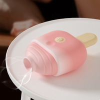 Eiscreme-förmiger Mini-Vibrator für Frauen mit USB-Aufladung und 10 Saugmodi für Klitoris- und Brustwarzen-Stimulation