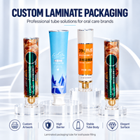 Tubes de dentifrice laminés de qualité alimentaire avec logo personnalisé, en aluminium et plastique, haute barrière, imprimés UV, avec bouchon à vis, emballage 12,7-35 mm