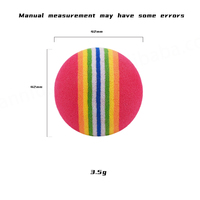 Vente en gros, balles d'entraînement légères et souples, balle d'entraînement en mousse éponge de couleur arc-en-ciel, balle d'entraînement de golf EVA à fossettes