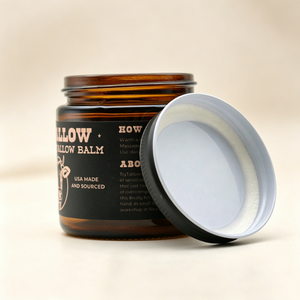 1oz 2oz 4oz Wadah Krim Kaca Amber Berbentuk Lurus Dengan Tutup Sekrup Logam Putih - Product Image 3