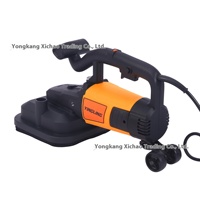 Machine de polissage de plâtrage de caractéristique de rabotage de mur de meuleuse grossière de poche à 4 rondes pour moteur de béton de mastic de mur de sol en ciment