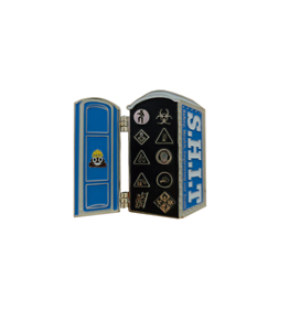 Pin de solapa con bisagras de apertura y cierre personalizado, bisagra de aleación de zinc y metal, Pin esmaltado suave - Product Image 5