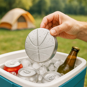 Thiết kế bóng rổ thép không gỉ băng gói tái sử dụng thực phẩm mát cho Hộp Ăn Trưa, cắm trại ngoài trời, những người đam mê thể thao - Product Image 4