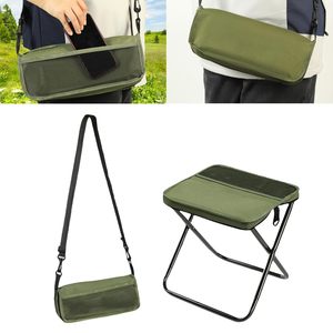 Chaise pliante portable légère en fer et aluminium de 0,6 kg pour événements en plein air - Design moderne, tabouret de camping durable pour pique-niques et pêche - Product Image 1