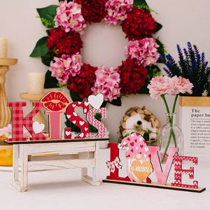 Decoraciones Románticas de Madera con Forma de Corazón y Letras para el Día de San Valentín, Adornos para Mesa, Venta Caliente - Product Image 5