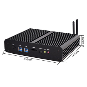 Mini PC OEM ODM i7 4500U 5500U Win10 Boîtier PC en alliage d'aluminium Sans ventilateur Double LAN 8USB HD Mini PC de bureau de poche - Product Image 5