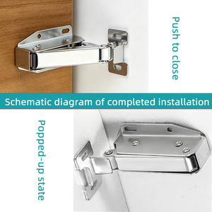 Cierre Metálico para Puerta de Armario, Pestillo para Cajón con Cierre a Presión y Montaje con Tornillos para Muebles de Cocina - Product Image 4