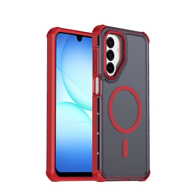 Metal Electroplate Luxury Magnetic Shockproof Non-Slip Wireless Charge Phone Case for for A17 A37 A57